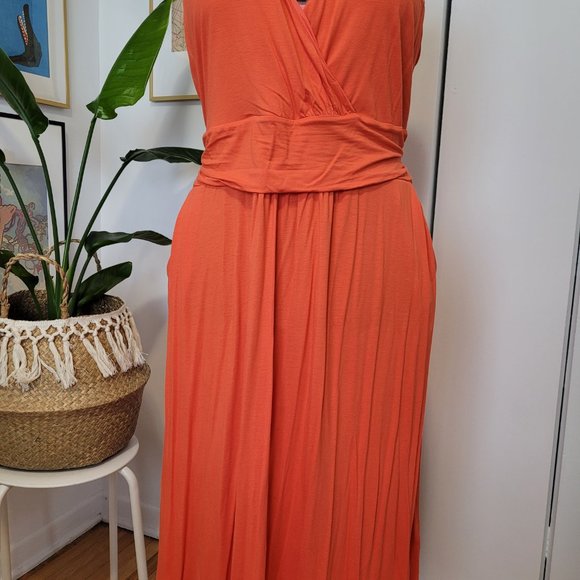 BODEN Women’s Orange Sleeveless Dress Size 20 UK - Picture 2 of 8